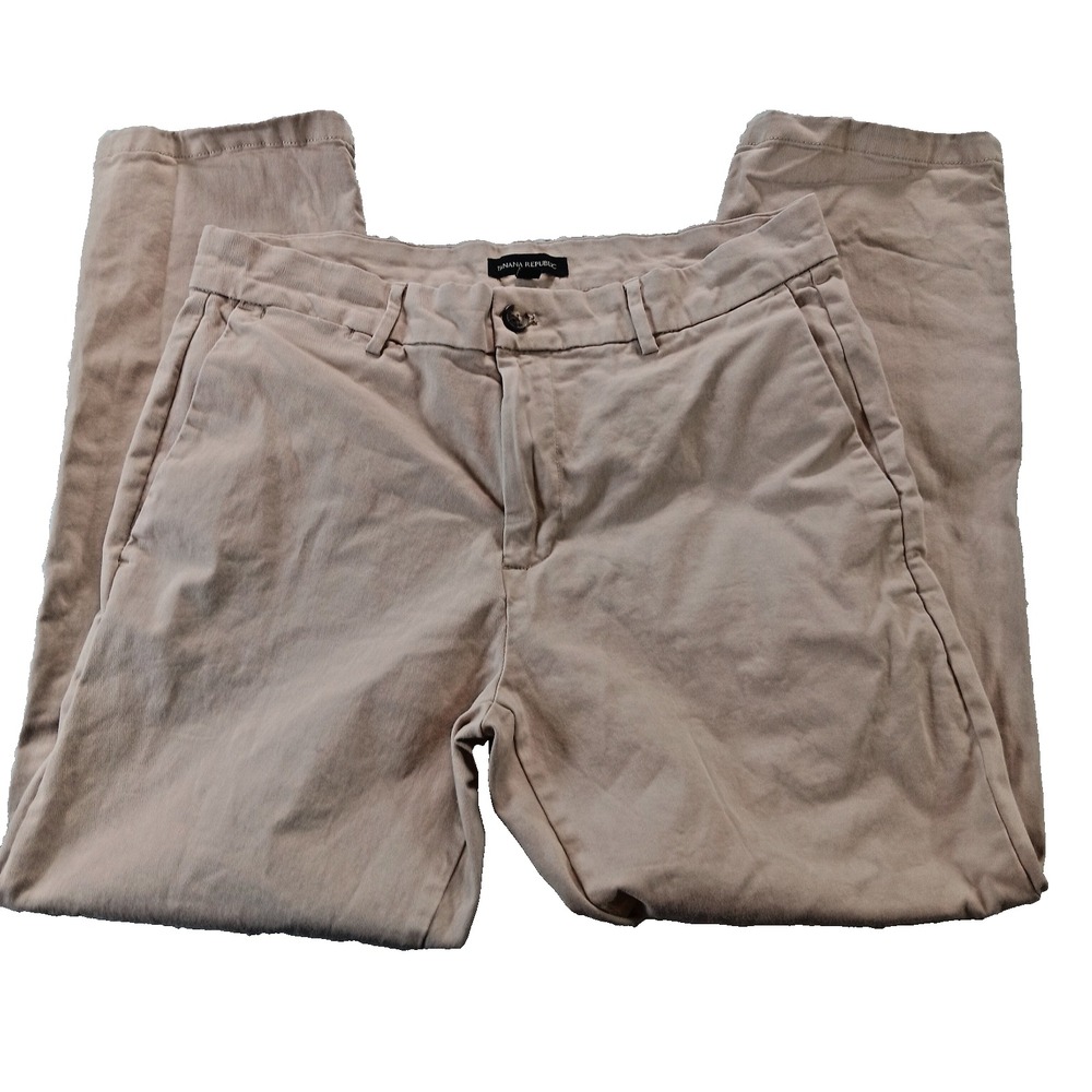 Banana‎ Republic Khaki Pants Mens 36x32 Brown Tan Straight Leg Casual Chinos